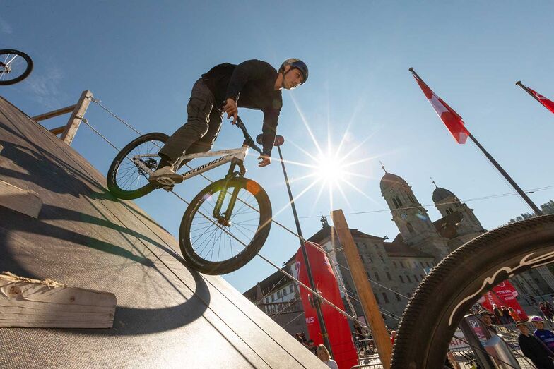 Das Kloster Einsiedeln bietet eine schöne Kulisse für das «BikeSide MTB Festival».