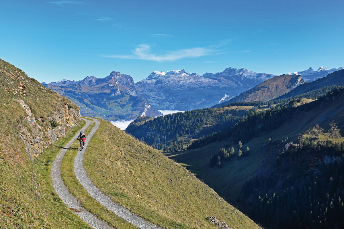 Auf dem Weg von der Alp Laui.